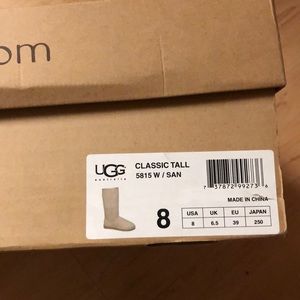 UGG Classic Tall Sand Boots 100% Authentic